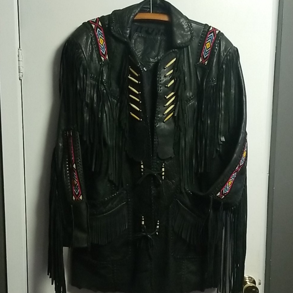 Vintage 70s Mens Real Leather Micheal Alle Jacket